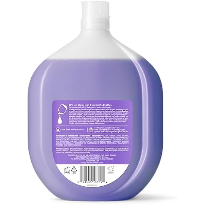 Method HAND WASH REFILL, FRENCH LAVENDER, 2X 1L (PACK OF 2) - Image 2